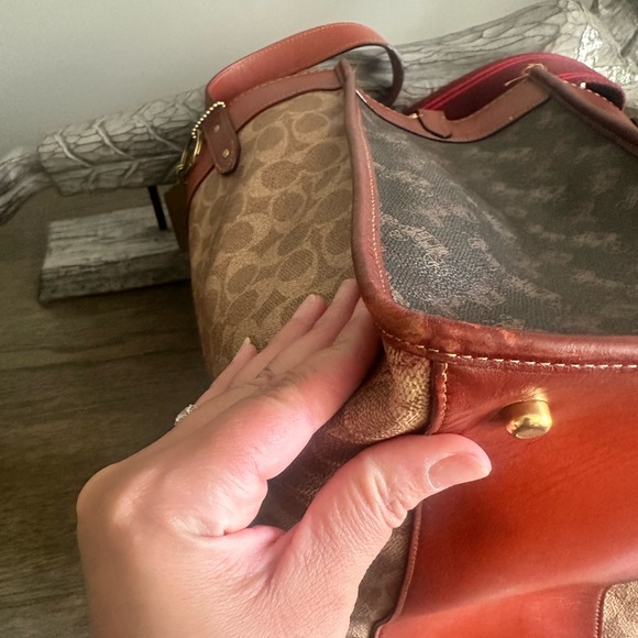 COACH FIELD TOTE COATED CANVAS HORSE CARRIAGE PRINT - Picture 13 of 14